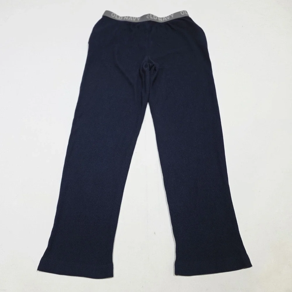 Old Navy Pajama Pants Boys XL 14-16 Navy Blue Waffle Knit Thermal Sleepwear